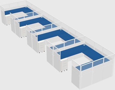 U-shaped cubicle