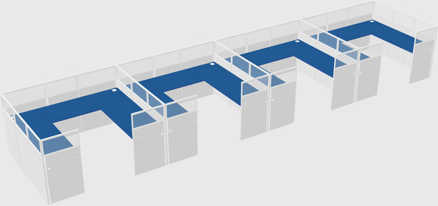 U-shaped cubicle