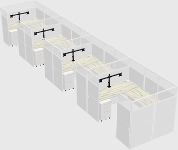 U-shaped cubicle