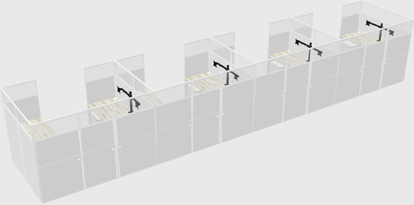 U-shaped cubicle