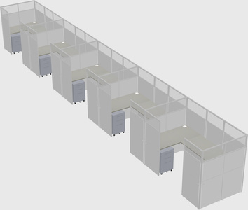 U-shaped cubicle