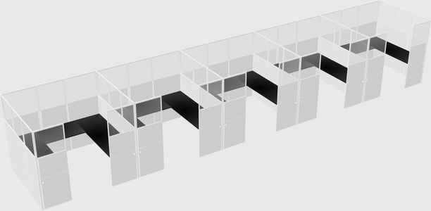 U-shaped cubicle