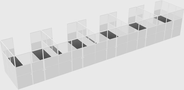 U-shaped cubicle