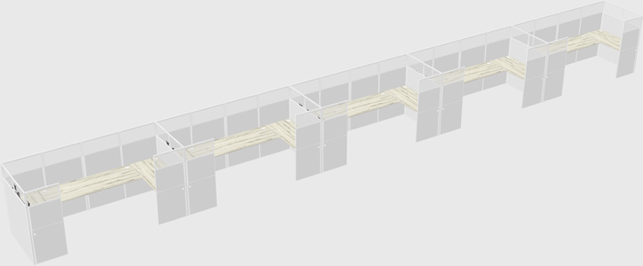 U-shaped cubicle