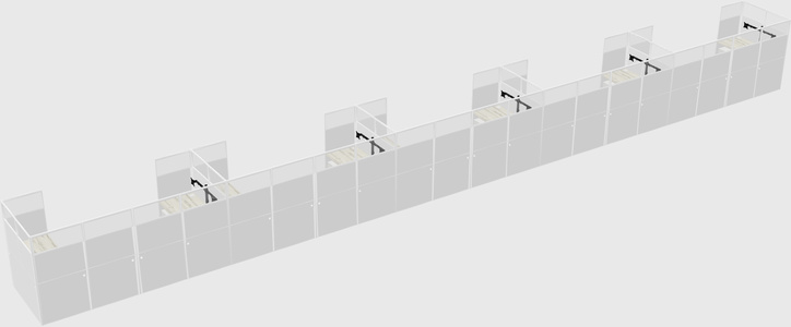 U-shaped cubicle