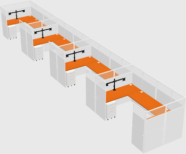 U-shaped cubicle