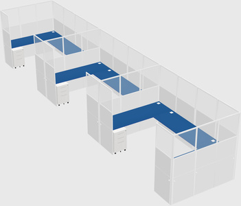 U-shaped cubicle