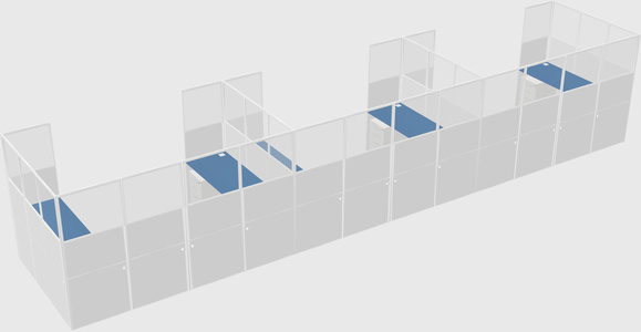 U-shaped cubicle