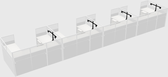 U-shaped cubicle
