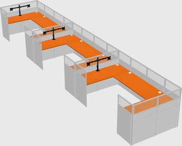 U-shaped cubicle