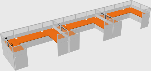 U-shaped cubicle