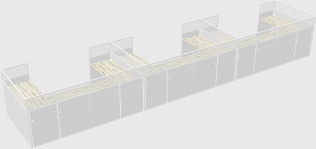 Cabine en u