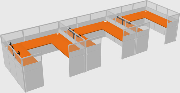 U-shaped cubicle