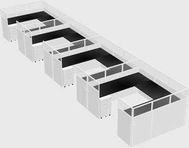 U-shaped cubicle