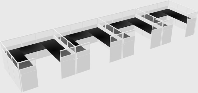 U-shaped cubicle