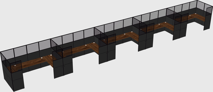 U-shaped cubicle