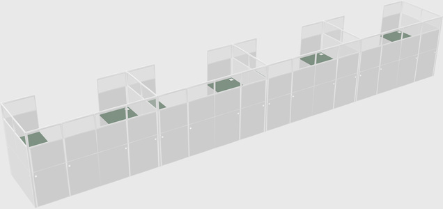 U-shaped cubicle