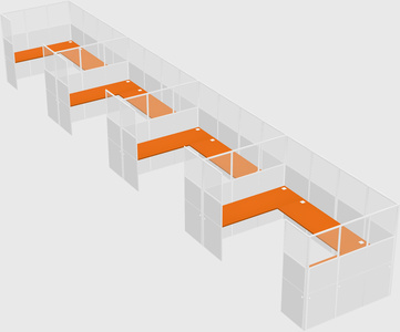 U-shaped cubicle