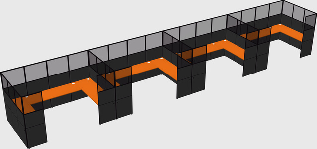 U-shaped cubicle