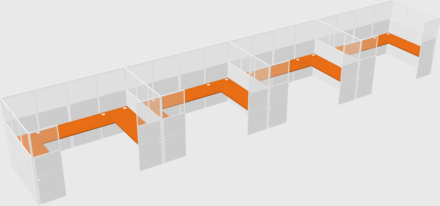 U-shaped cubicle