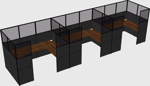 U-shaped cubicle