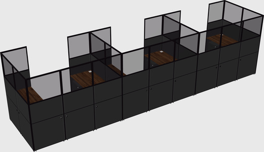 U-shaped cubicle