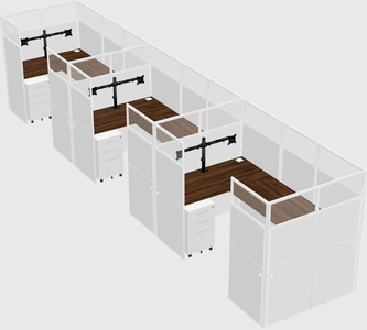 U-shaped cubicle