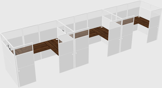 U-shaped cubicle