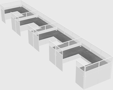 U-shaped cubicle