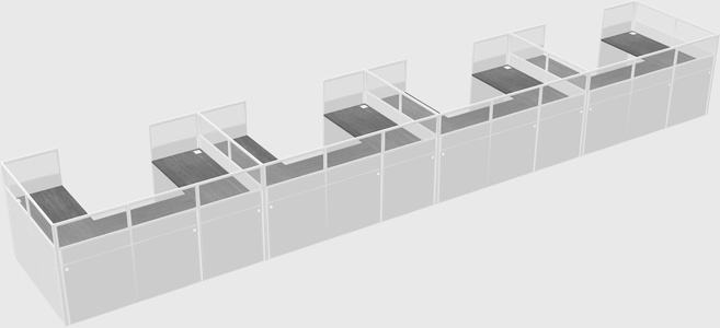 U-shaped cubicle