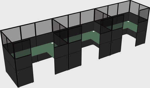 U-shaped cubicle