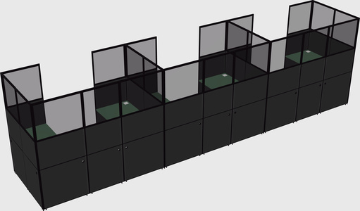 U-shaped cubicle