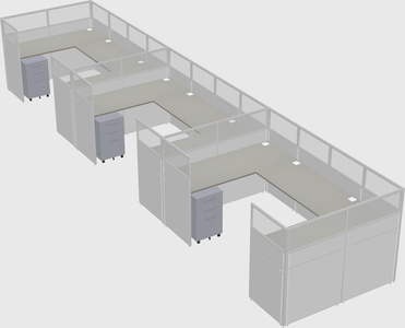 U-shaped cubicle