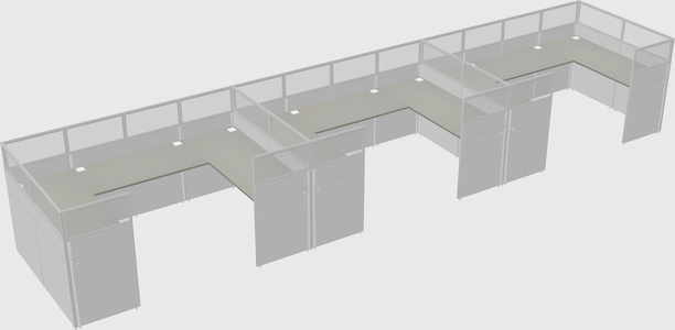 U-shaped cubicle