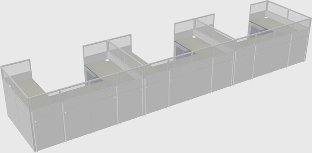 U-shaped cubicle