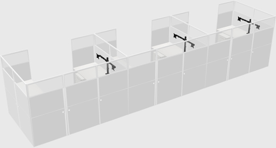 U-shaped cubicle
