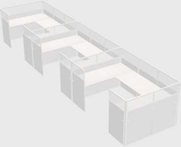 U-shaped cubicle