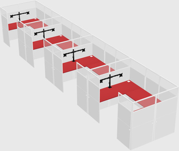 U-shaped cubicle