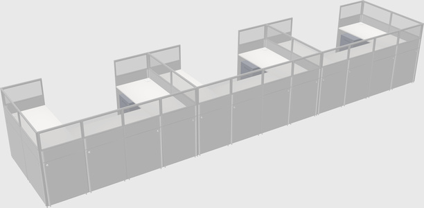 U-shaped cubicle