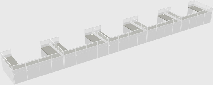 U-shaped cubicle