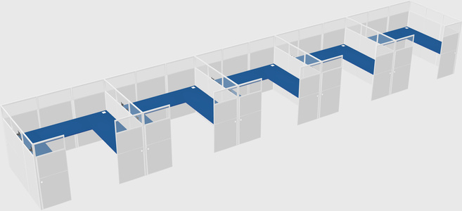 U-shaped cubicle