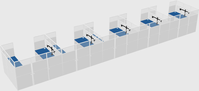 U-shaped cubicle
