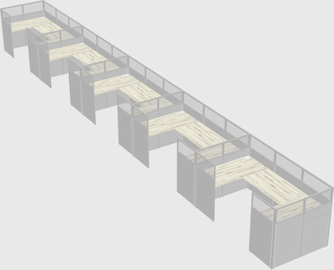 U-shaped cubicle
