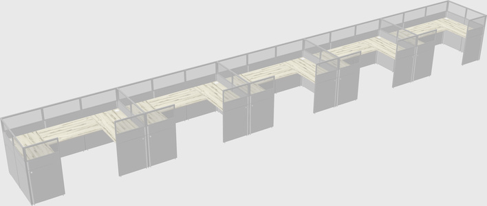 U-shaped cubicle
