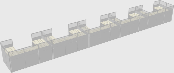 U-shaped cubicle