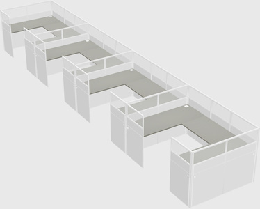 U-shaped cubicle