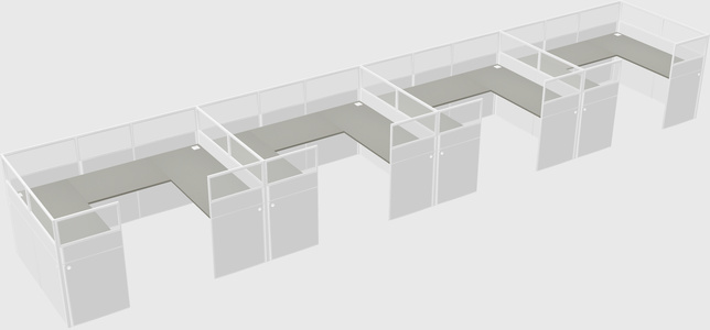 U-shaped cubicle