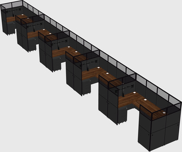 U-shaped cubicle