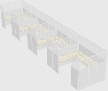 U-shaped cubicle