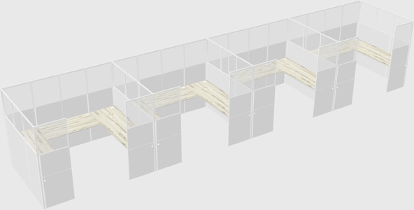 U-shaped cubicle
